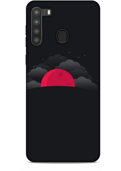 Samsung Galaxy A21 Kılıf Caliburn 13 Kızıl Ay Case Kapak