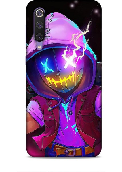 Xiaomi Mi 9 Se Kılıf Caliburn 19 Maskeli Pembe Tam Koruma Kılıf