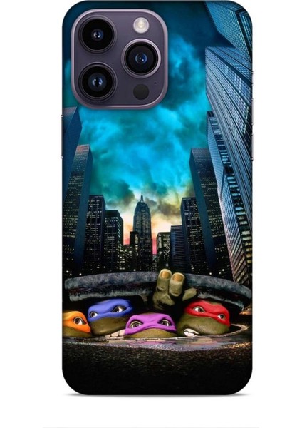 Apple iPhone 14 Pro Max Kılıf Caliburn 11 Ninja Kablumbağalar 4K Baskılı Kılıf