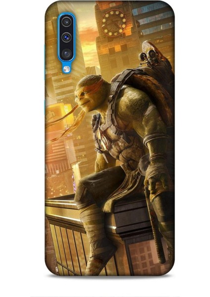 Samsung Galaxy A30S Kılıf Caliburn 10 Michelengelo Ninja Kablumbağalar Full Hd Kılıf