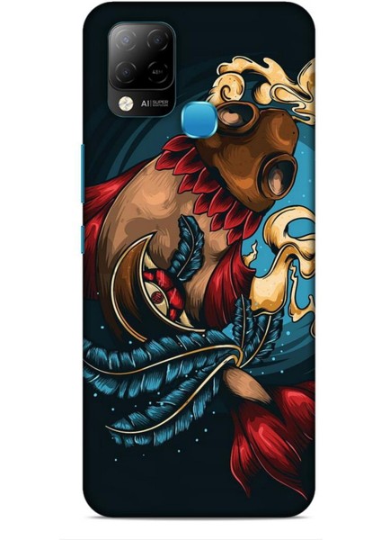 Infinix Hot 10T Kılıf Caliburn 18 Balık Parlak Kılıf