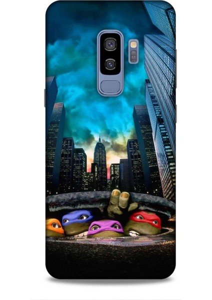 Samsung Galaxy S9 Plus Kılıf Caliburn 11 Ninja Kablumbağalar 4K Baskılı Kılıf
