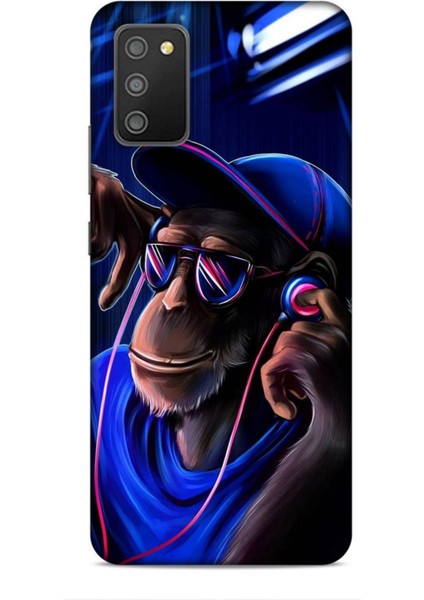 Samsung Galaxy M02S Kılıf Caliburn 20 Maymun Mavi Renkli Kılıf