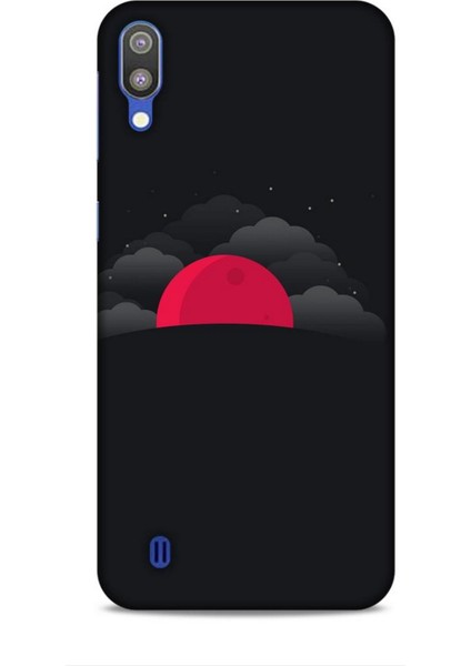 Samsung Galaxy M10 Kılıf Caliburn 13 Kızıl Ay Case Kapak