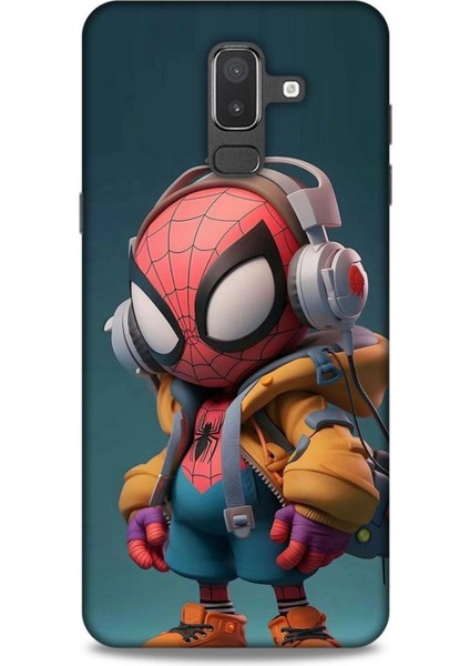 Samsung Galaxy J8 Kılıf Caliburn 25 Spiderman Bebek Soyulmayan Kılıf