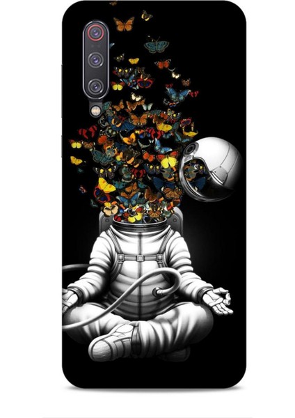 Xiaomi Mi 9 Kılıf Caliburn 1 Astronot ve Kelebekler Telefon Kılıfı