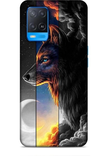 Oppo A54 Kılıf Caliburn 15 Kurt Hilal Kalın Silikon