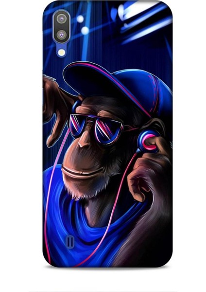 Samsung Galaxy M10 Kılıf Caliburn 20 Maymun Mavi Renkli Kılıf