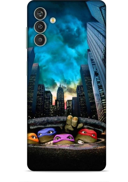 Samsung Galaxy M13 Kılıf Caliburn 11 Ninja Kablumbağalar 4K Baskılı Kılıf