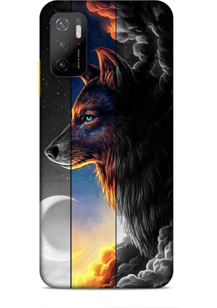 Xiaomi Poco M3 Pro Kılıf Caliburn 15 Kurt Hilal Kalın Silikon
