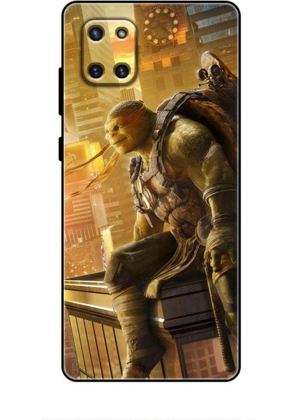 Samsung Galaxy A81 Kılıf Caliburn 10 Michelengelo Ninja Kablumbağalar Full Hd Kılıf