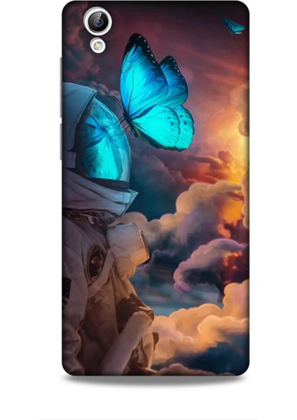 Vivo Y51 Kılıf Caliburn 4 Mavi Kelebek Silikon Kılıf