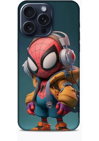 Apple iPhone 15 Pro Max Kılıf Caliburn 25 Spiderman Bebek Soyulmayan Kılıf