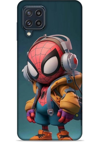 Samsung Galaxy M32 Kılıf Caliburn 25 Spiderman Bebek Soyulmayan Kılıf