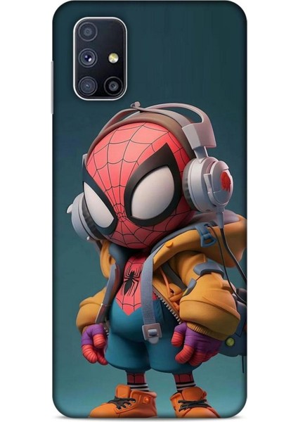 Samsung Galaxy M51 Kılıf Caliburn 25 Spiderman Bebek Soyulmayan Kılıf