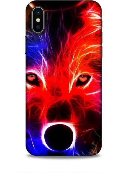 Apple iPhone x Kılıf Caliburn 16 Kurt Colorful Hediyelik Kılıf