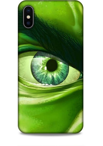 Apple iPhone Xs Max Kılıf Caliburn 29 Hulk Göz Makro Leke Tutmaz Kapak