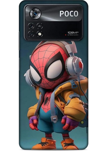 Xiaomi Poco X4 Pro 5g Kılıf Caliburn 25 Spiderman Bebek Soyulmayan Kılıf