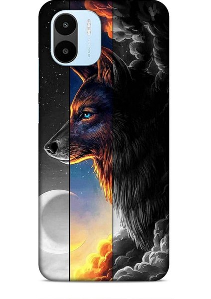 Xiaomi Redmi A1 Kılıf Caliburn 15 Kurt Hilal Kalın Silikon