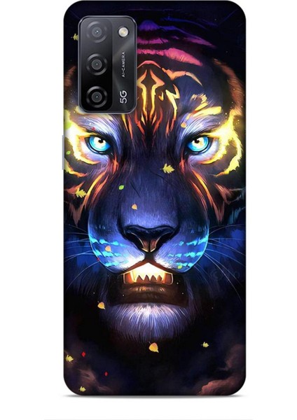 Oppo A55 5g Kılıf Caliburn 12 Aslan Colorful Tasarım Kılıf