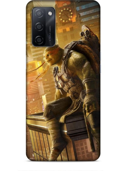 Oppo A5S Kılıf Caliburn 10 Michelengelo Ninja Kablumbağalar Full Hd Kılıf