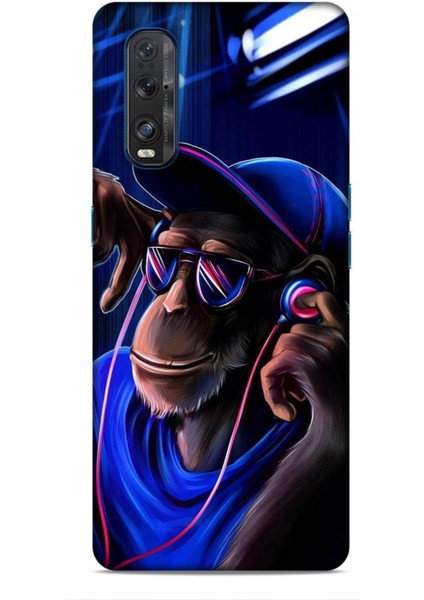 Oppo Find X2 Kılıf Caliburn 20 Maymun Mavi Renkli Kılıf