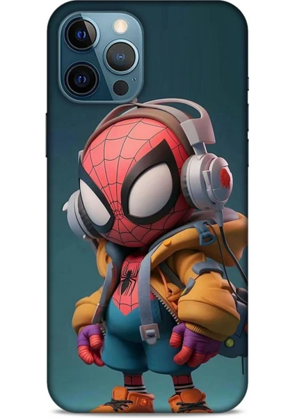 Apple iPhone 12 Pro Max Kılıf Caliburn 25 Spiderman Bebek Soyulmayan Kılıf