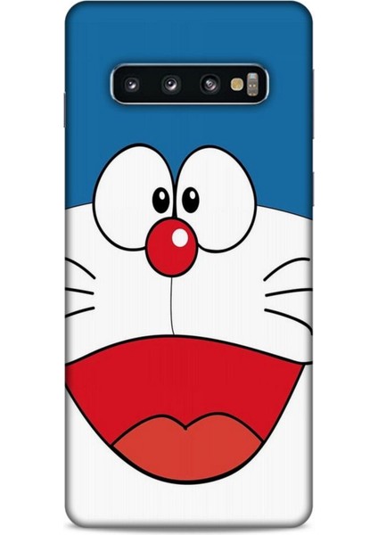 Samsung Galaxy S10 Kılıf Caliburn 22 Mavi Beyaz Kap