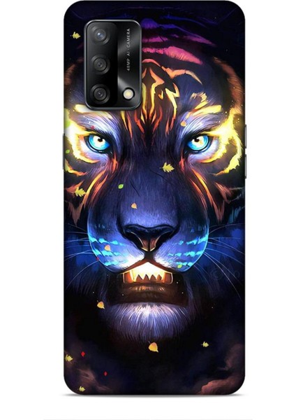 Oppo A74 Kılıf Caliburn 12 Aslan Colorful Tasarım Kılıf