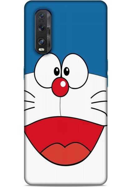 Oppo Find X2 Kılıf Caliburn 22 Mavi Beyaz Kap