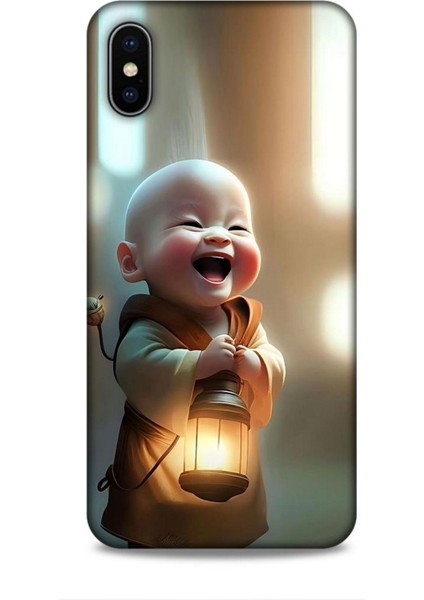 Apple iPhone Xs Max Kılıf Caliburn 27 Asya Bebek Lazer Kesim Silikon