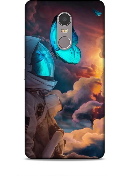 Lenovo K6 Note Kılıf Caliburn 4 Mavi Kelebek Silikon Kılıf