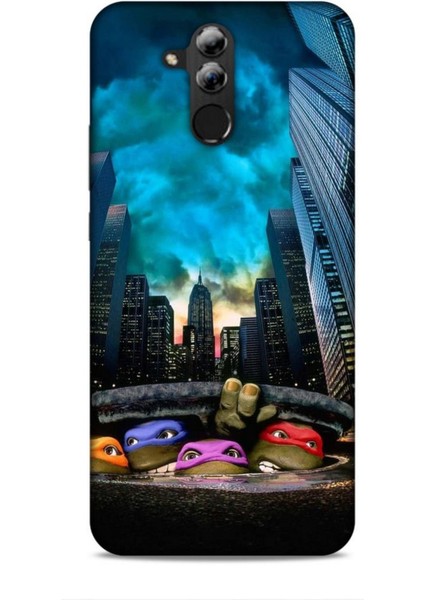 Huawei Mate 20 Lite Kılıf Caliburn 11 Ninja Kablumbağalar 4K Baskılı Kılıf