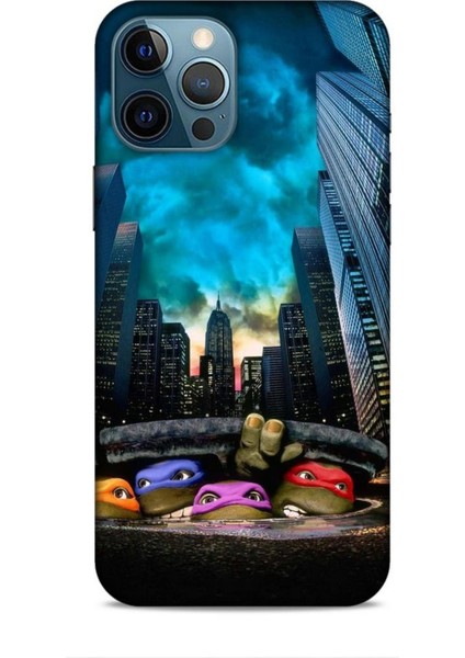 Apple iPhone 12 Pro Max Kılıf Caliburn 11 Ninja Kablumbağalar 4K Baskılı Kılıf