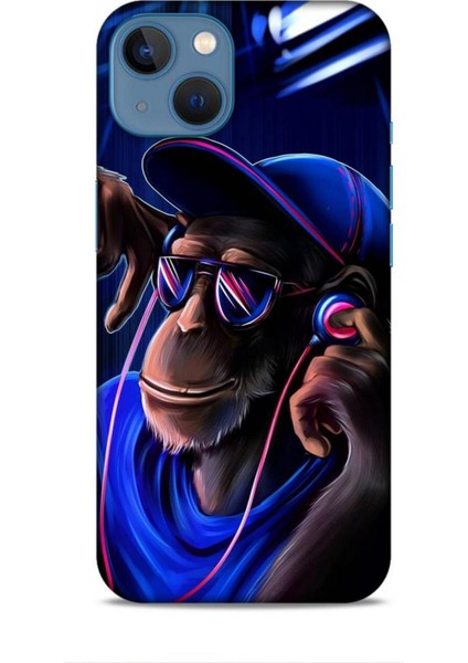 Apple iPhone 13 Kılıf Caliburn 20 Maymun Mavi Renkli Kılıf