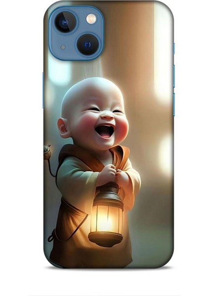 Apple iPhone 13 Mini Kılıf Caliburn 27 Asya Bebek Lazer Kesim Silikon