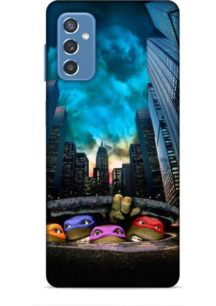 Samsung Galaxy M52 Kılıf Caliburn 11 Ninja Kablumbağalar 4K Baskılı Kılıf