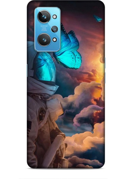 Realme Gt2 Kılıf Caliburn 4 Mavi Kelebek Silikon Kılıf
