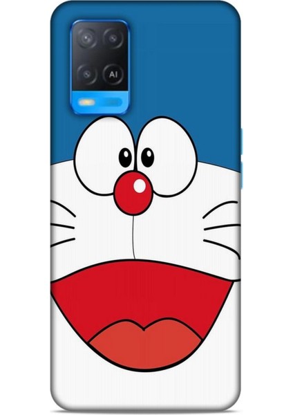 Oppo A54 Kılıf Caliburn 22 Mavi Beyaz Kap