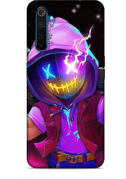 Realme 6 Pro Kılıf Caliburn 19 Maskeli Pembe Tam Koruma Kılıf