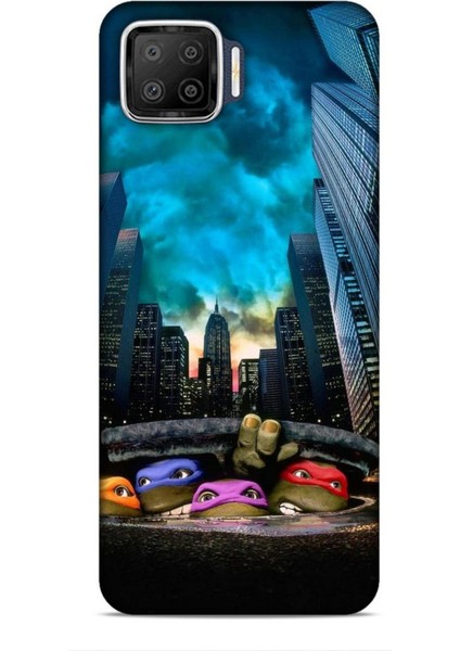 Oppo A73 Kılıf Caliburn 11 Ninja Kablumbağalar 4K Baskılı Kılıf