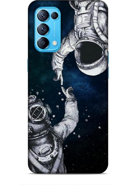 Oppo Reno 5 Kılıf Caliburn 5 Kozmonot Koruma Kılıfı