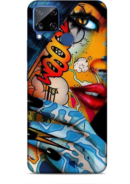 Realme C15 Kılıf Caliburn 17 Dövme Yumuşak Kılıf