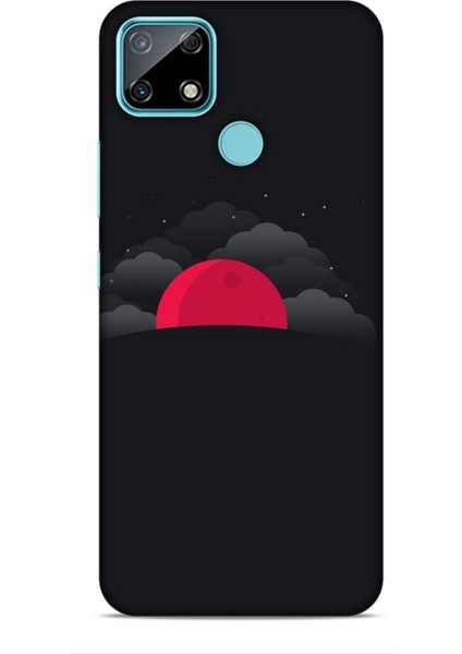 Realme C25 Kılıf Caliburn 13 Kızıl Ay Case Kapak