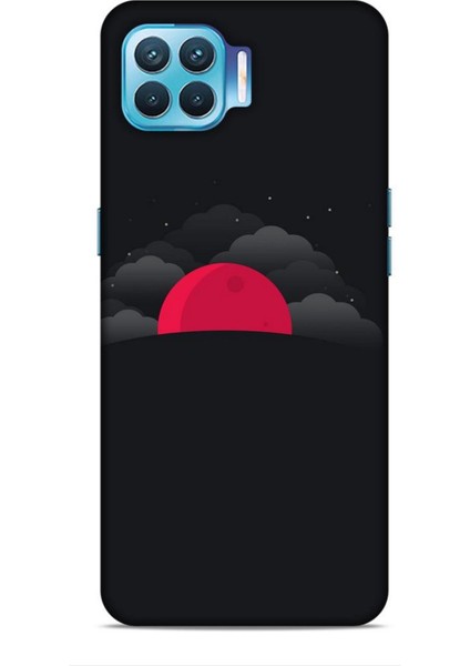 Oppo Reno 4 Lite Kılıf Caliburn 13 Kızıl Ay Case Kapak