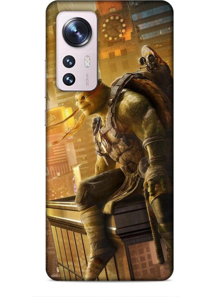 Xiaomi 13 Lite Kılıf Caliburn 10 Michelengelo Ninja Kablumbağalar Full Hd Kılıf