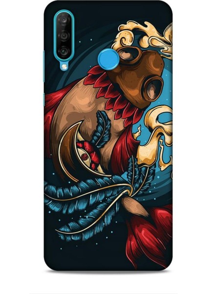 Huawei P30 Lite Kılıf Caliburn 18 Balık Parlak Kılıf