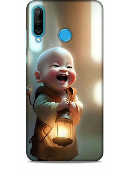 Huawei P30 Lite Kılıf Caliburn 27 Asya Bebek Lazer Kesim Silikon