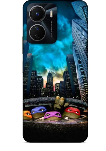 Vivo Y16 Kılıf Caliburn 11 Ninja Kablumbağalar 4K Baskılı Kılıf