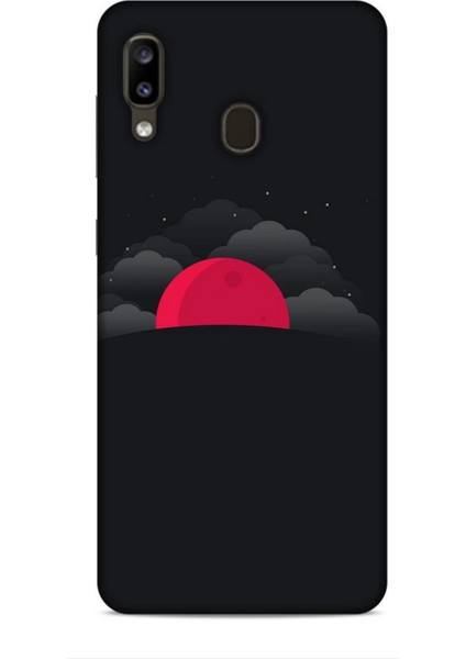 Samsung Galaxy A20 Kılıf Caliburn 13 Kızıl Ay Case Kapak